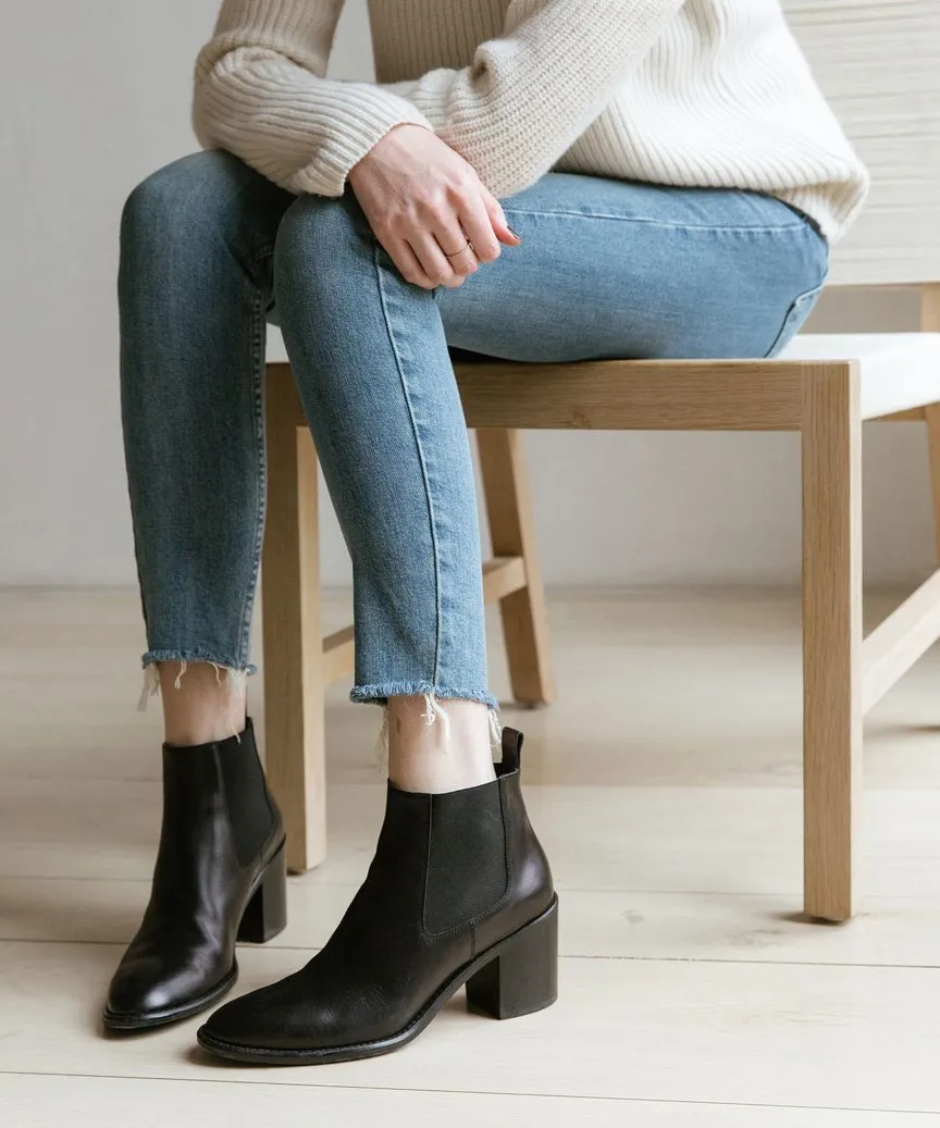 Leather Heeled Chelsea Boot