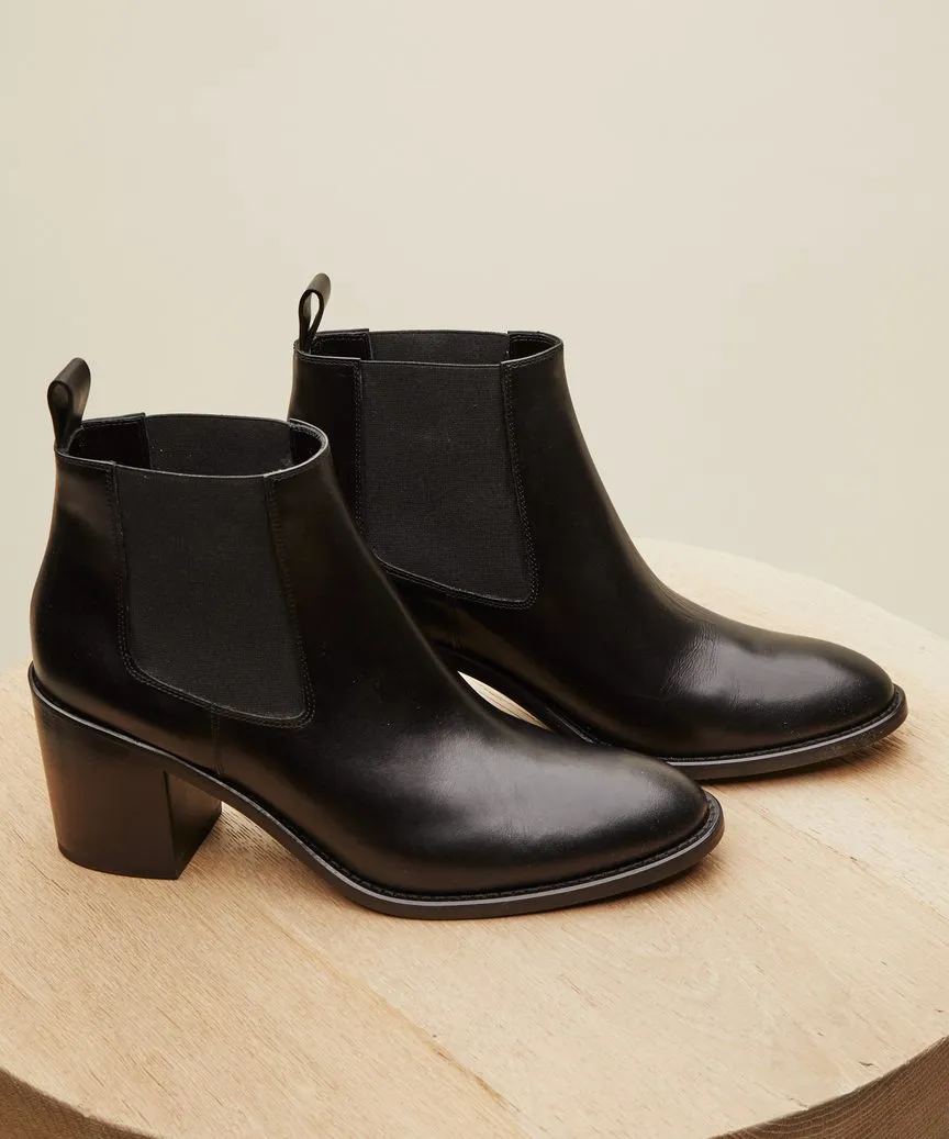 Leather Heeled Chelsea Boot