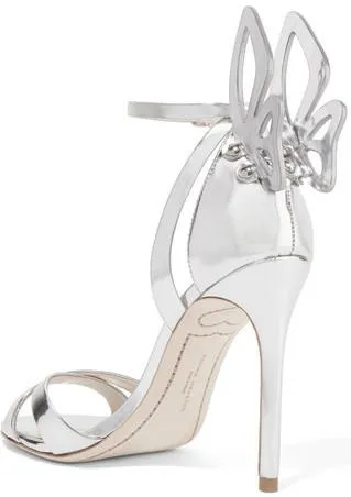 'Madame Chiara' Silver Heeled Sandals