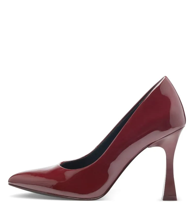 Marco Tozzi Womens Burgundy Patent High Heel 2-22406-41