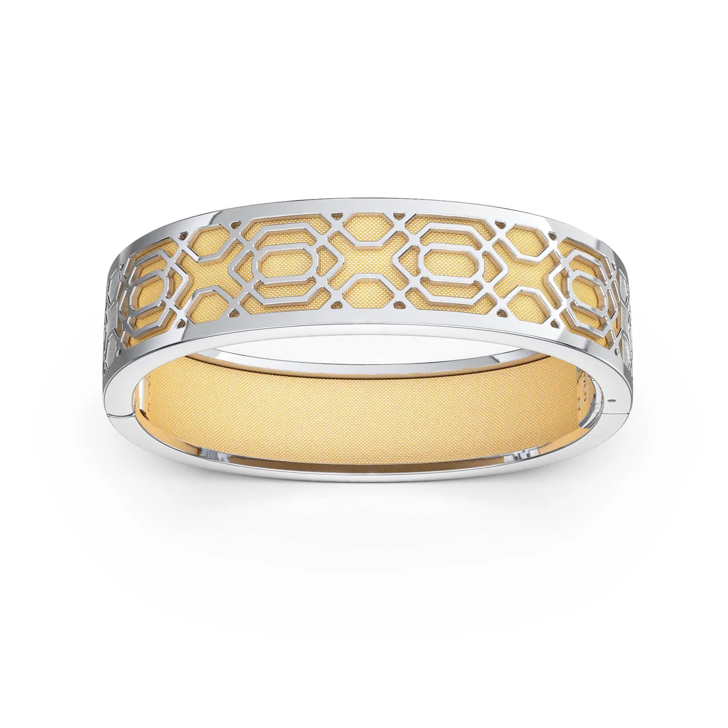 Peranakan Grace Bangle - Shophouse Vanilla - Sterling Silver