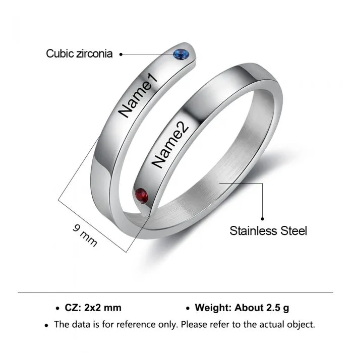 Personalized Custom Name Rings For Women