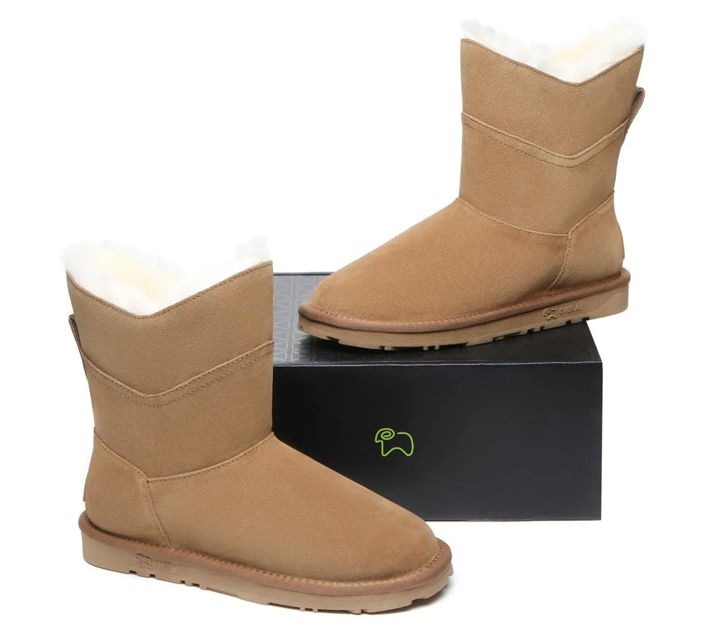 Premium Australian Sheepskin Short Boots Women Swanston 2 Panel