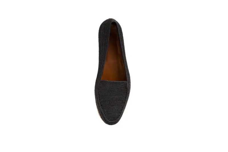 Raffia Loafers (Black)