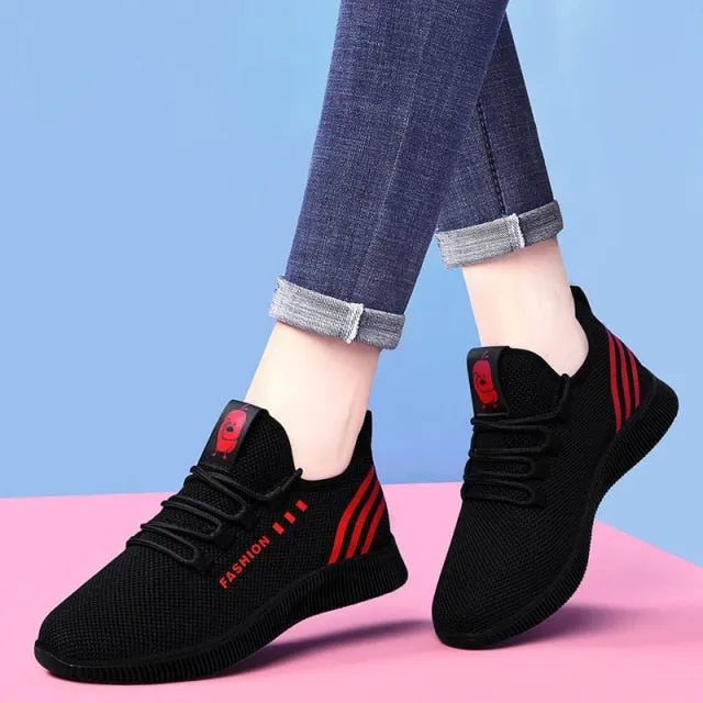 RANMO New Women Breathable Mesh Platform Tennis Sneakers