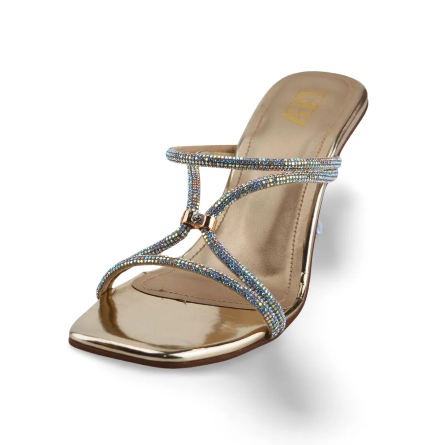 Rhinestones Straps Clear Heels Sandals For Women