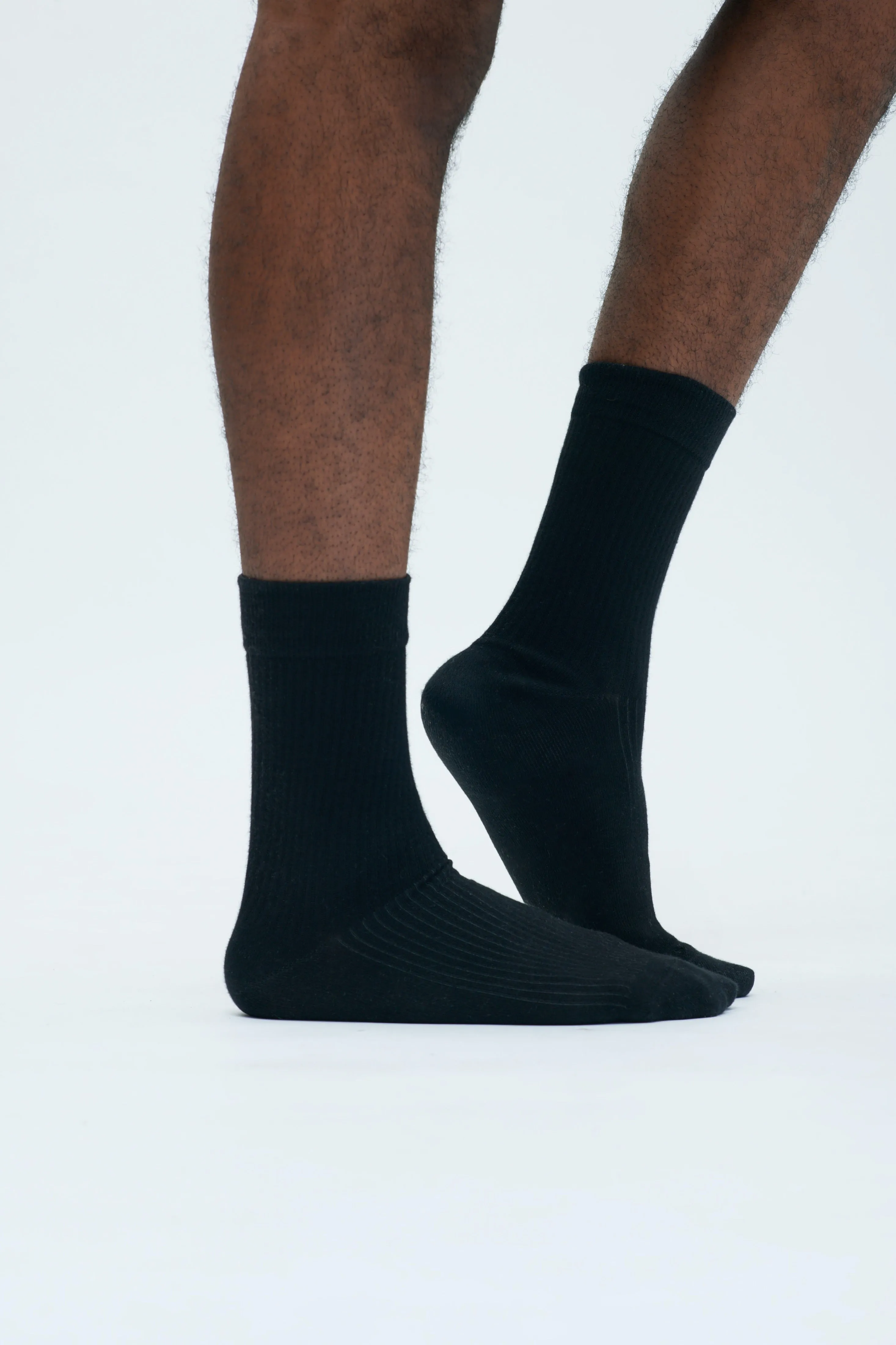 Rib Socks in Black