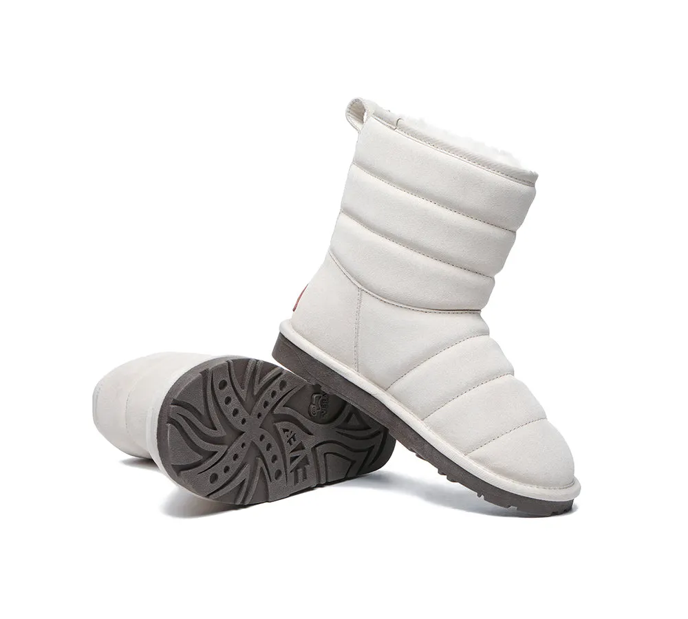 Short Sheepskin Boots Women Puffer