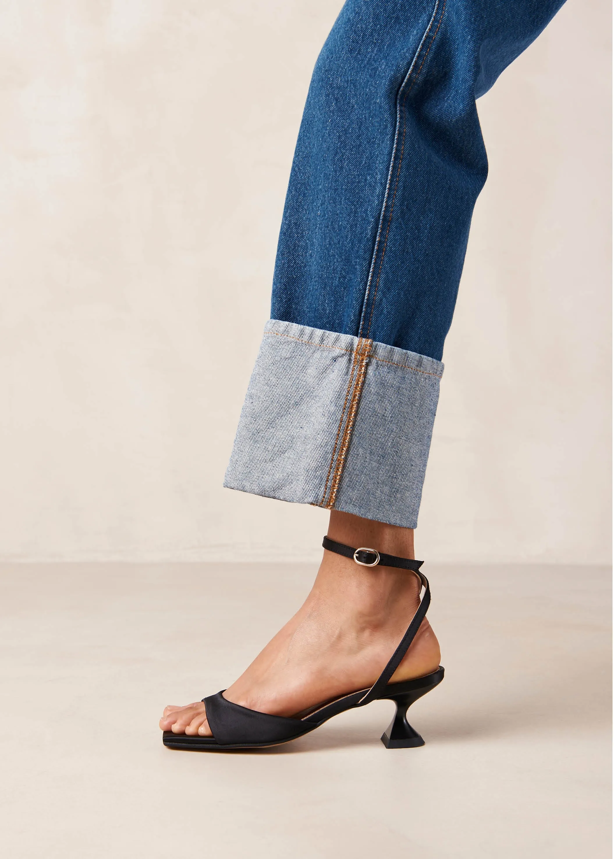 Skye Silky Black Sandals