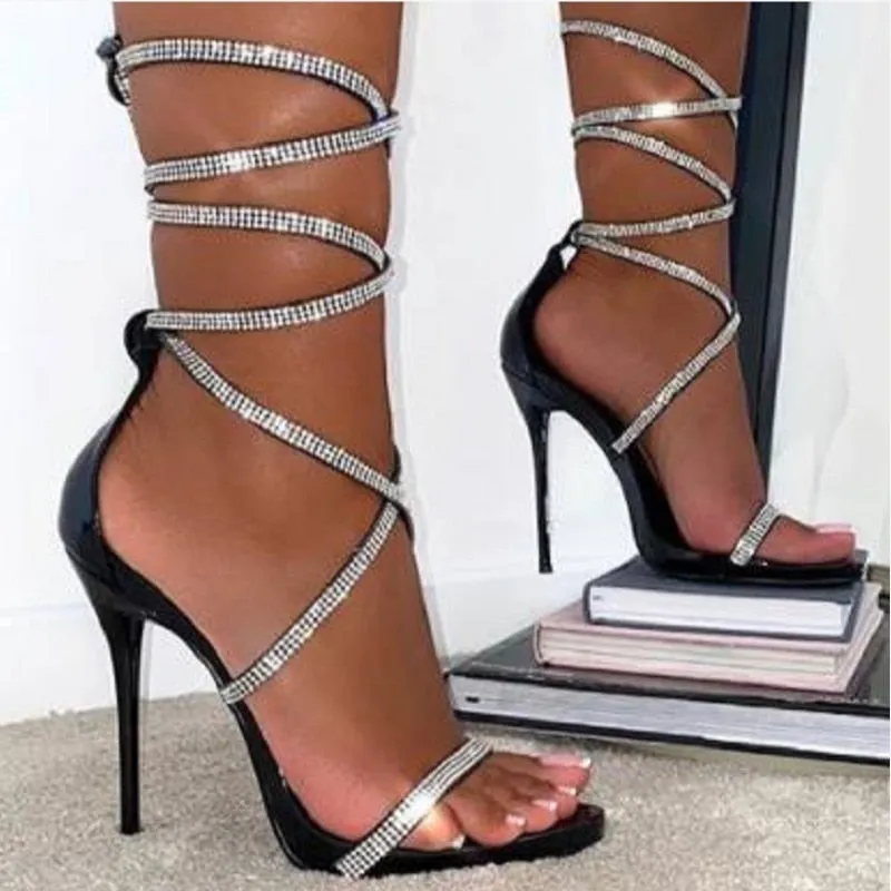 Sparkling Crystal High Heels Women Shoes