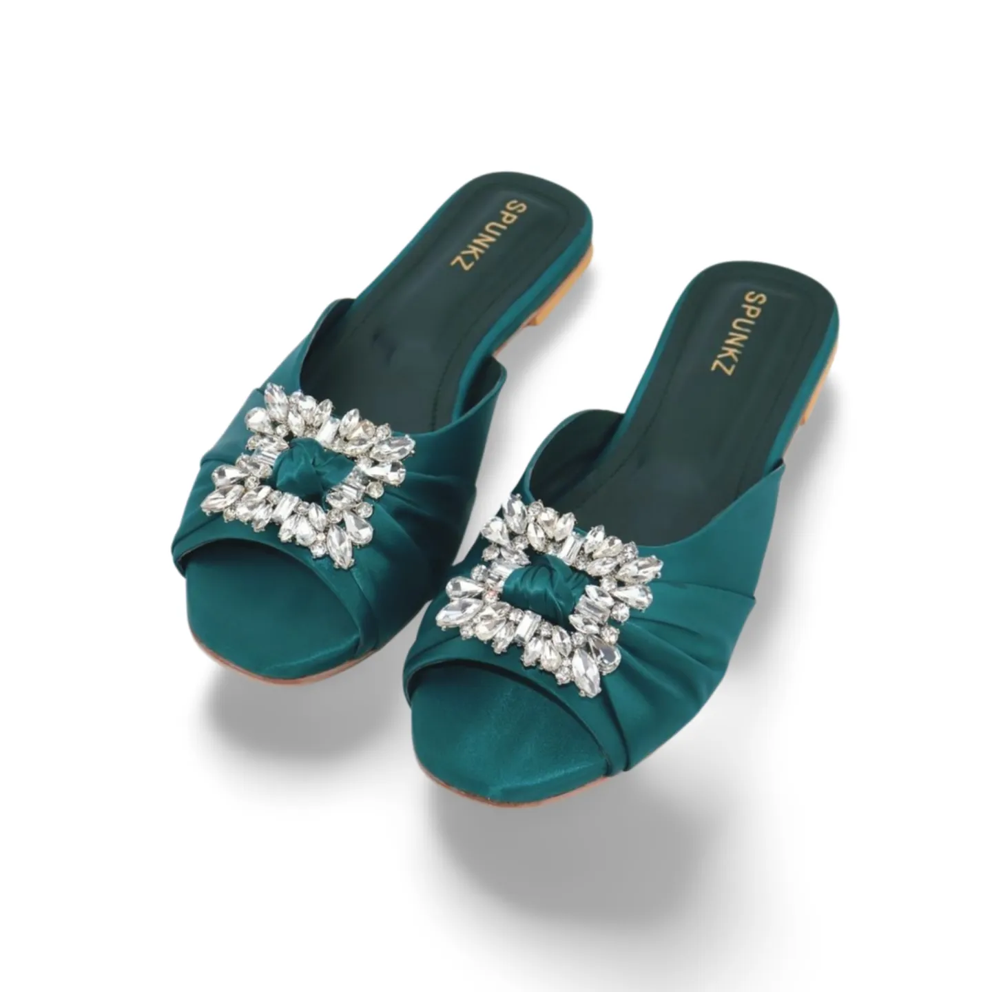 Sparkly Rhinestone Slide Sandals for Women