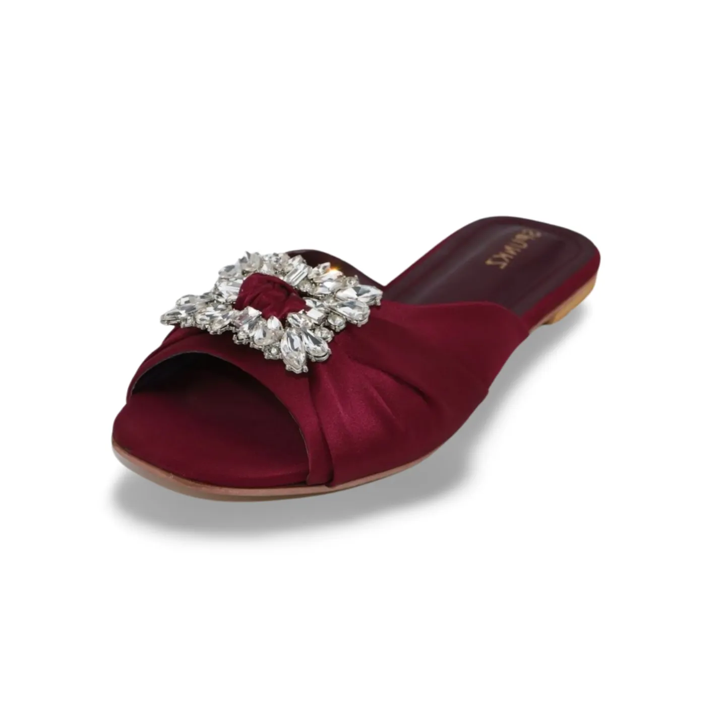 Sparkly Rhinestone Slide Sandals for Women