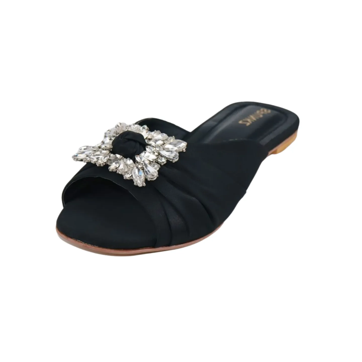 Sparkly Rhinestone Slide Sandals for Women