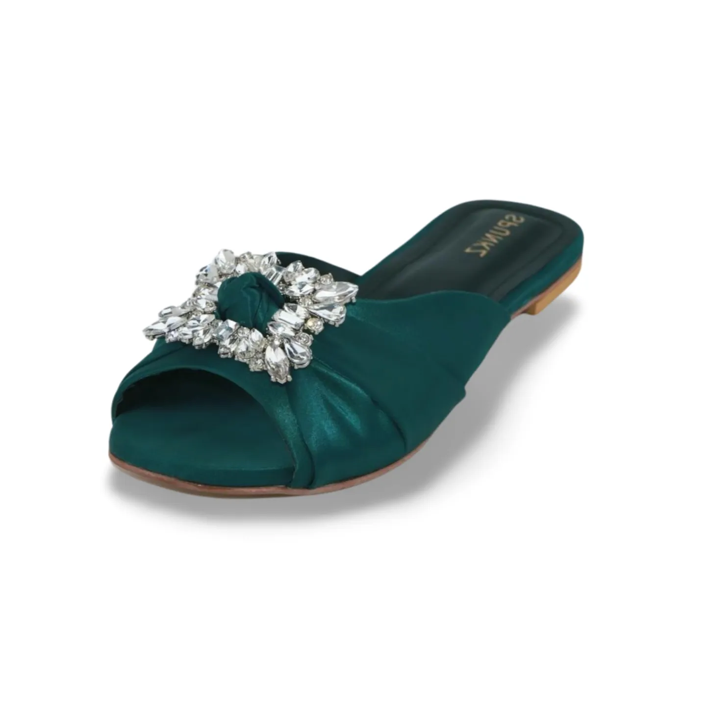 Sparkly Rhinestone Slide Sandals for Women