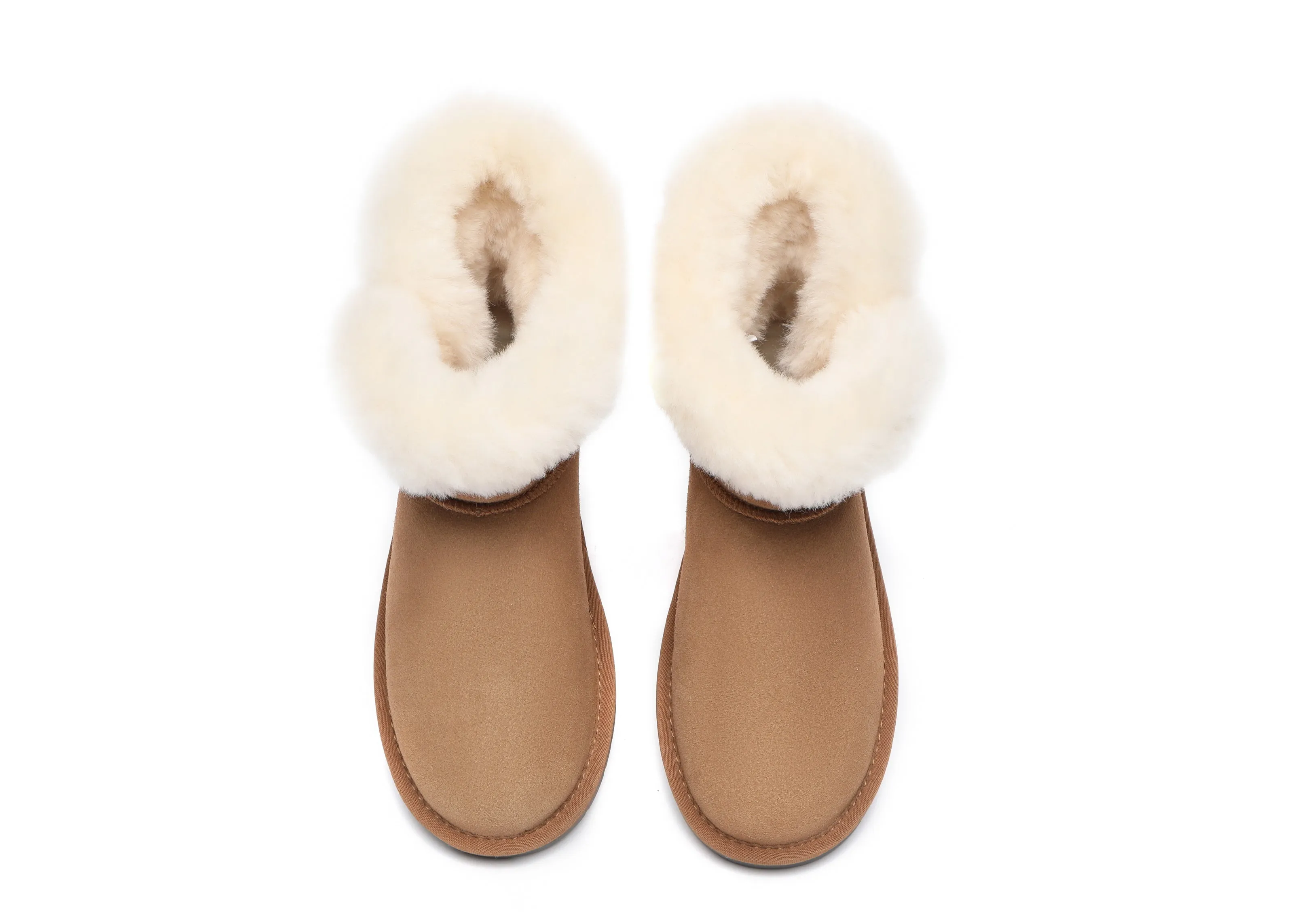 Tiara Fluffy Top Women Mini UGG Boots