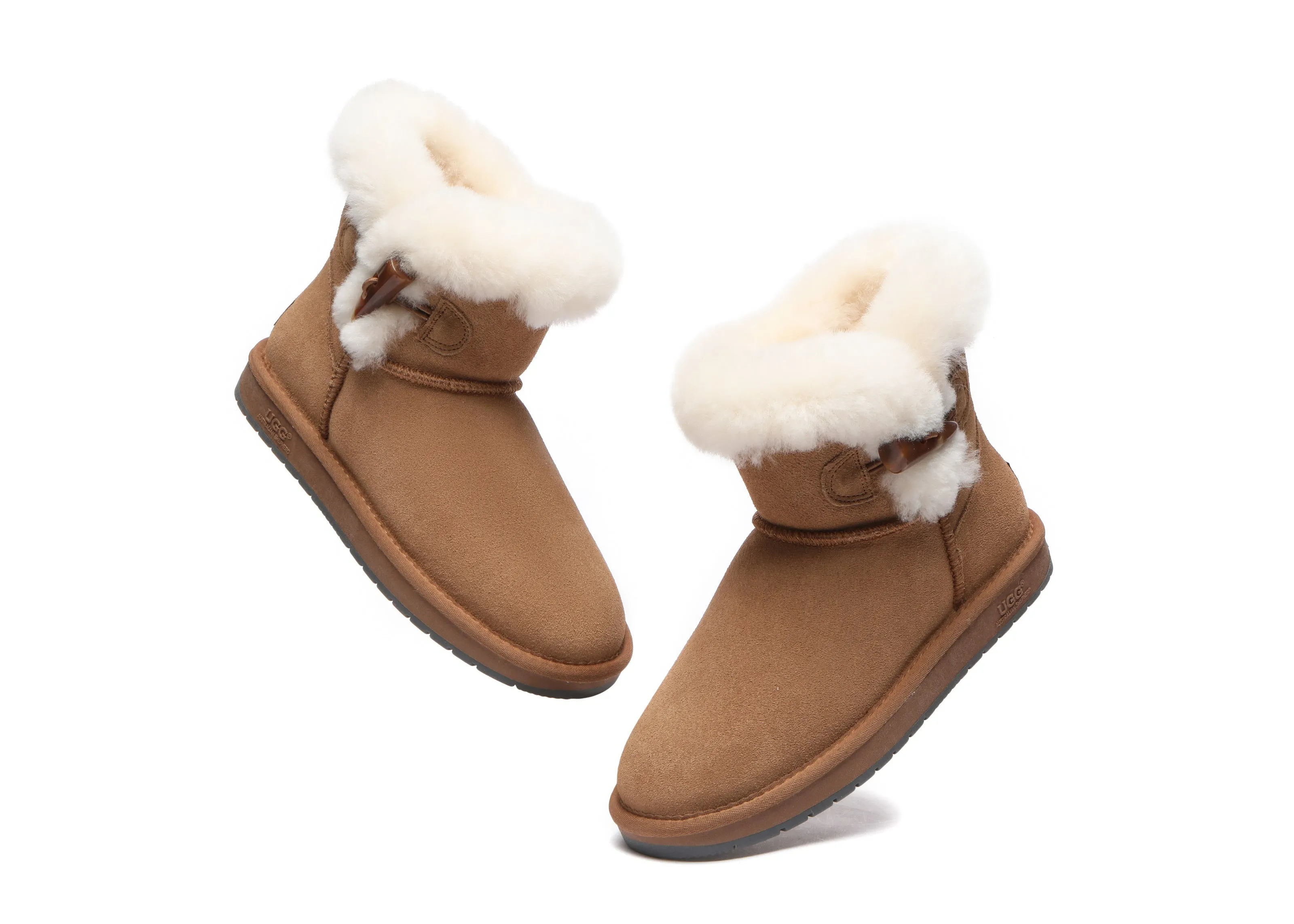 Tiara Fluffy Top Women Mini UGG Boots