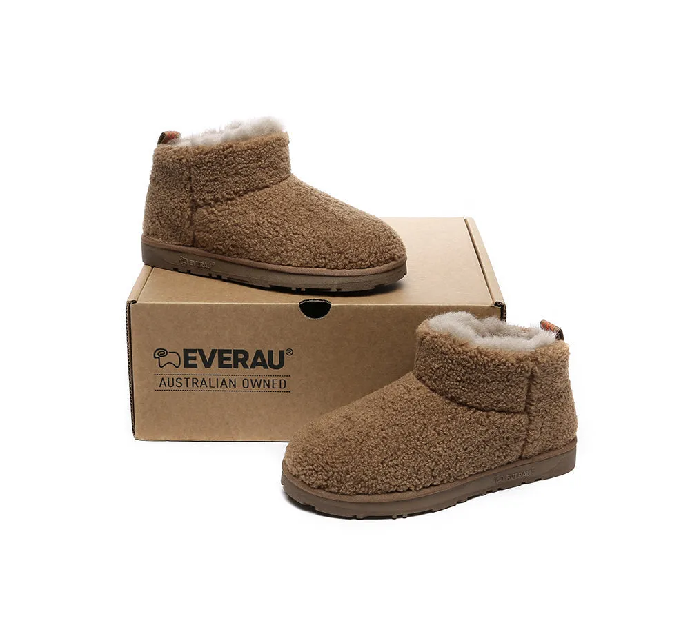 UGG Sheepskin Wool Plush Ankle Boots Ultra Teddycozy