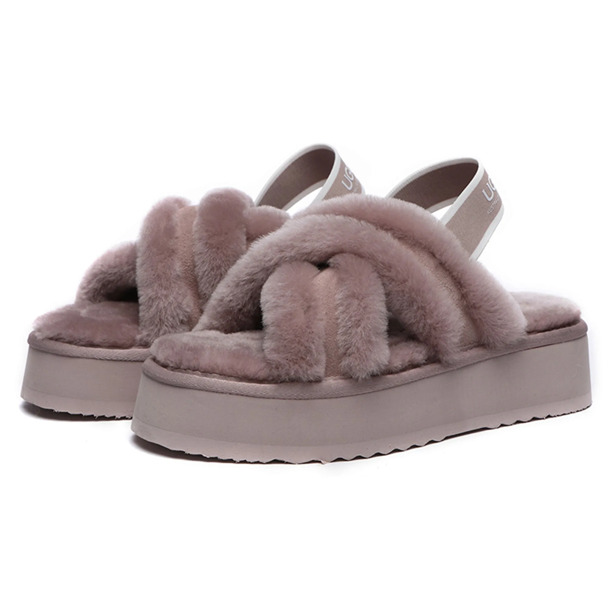 UGG Women Platform Cross Slides