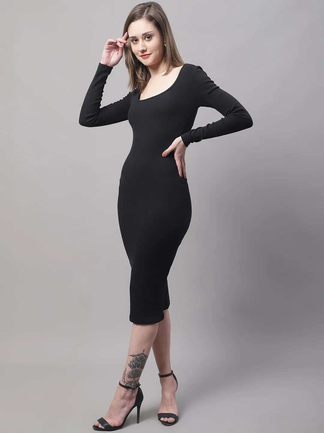 Women Black Bodycon Dress