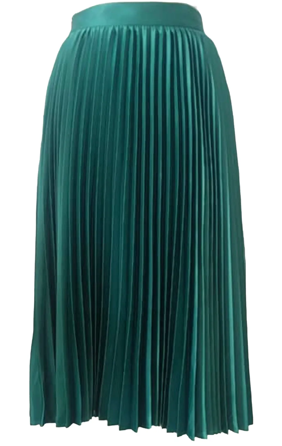 Women Emerald Green Pleated Skirt