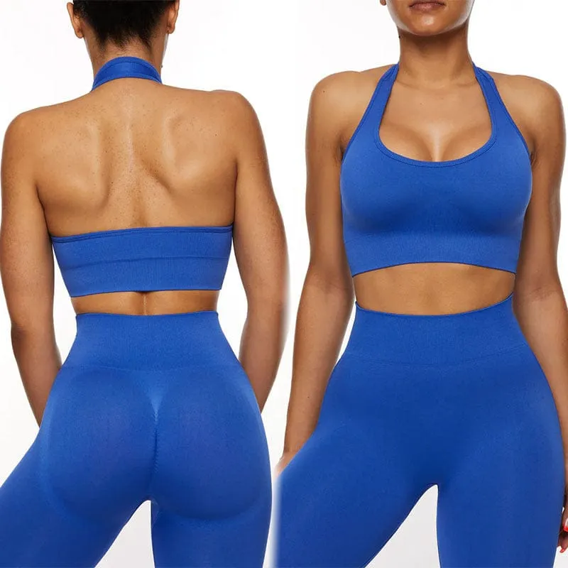 Women Seamless 2 Piece Fitness Gym Yoga Set