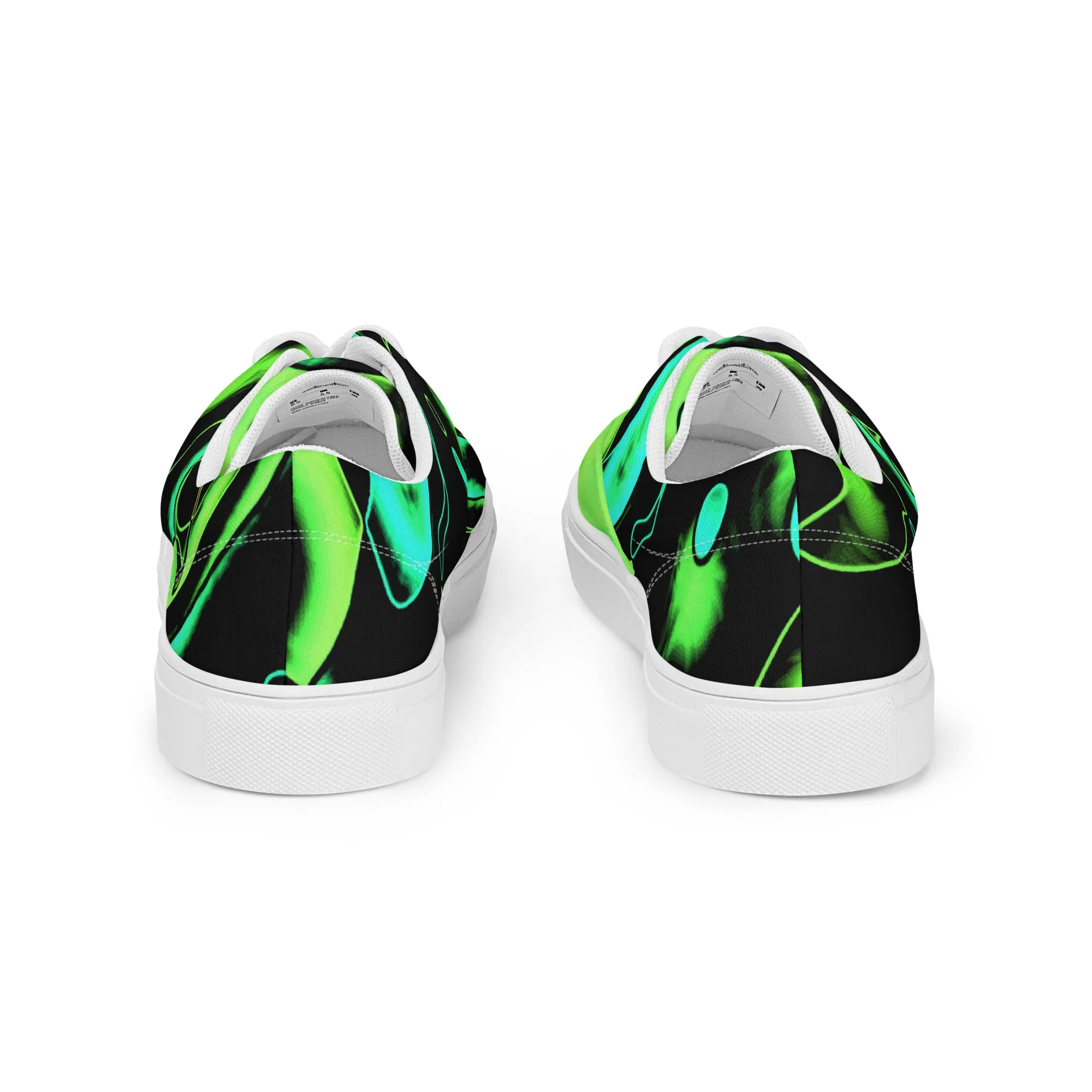 Women’s lace-up canvas shoes Colorful Lime