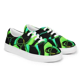 Women’s lace-up canvas shoes Colorful Lime