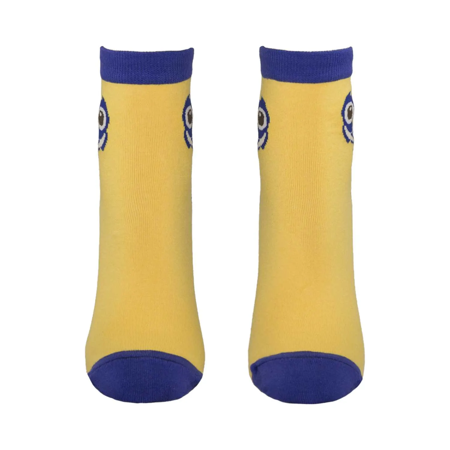 Women's Owl Design Crew Socks - Yellow